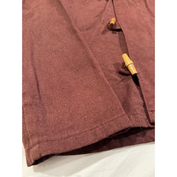 Vintage Y2K A-Wear-Ness Jacket S Brown Canvas Hooded Kimono Style Boho Canada - Picture 8 of 16